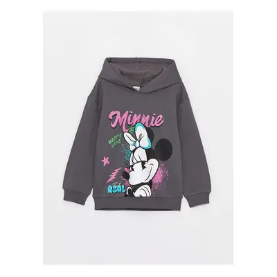 LC Waikiki Lcwk Minnie Mouse Printed Long Sleeve Girls Hoodie