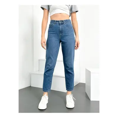 74092 Dewberry Hlt Mom Jeans High Waist Women Jeans-LIGHT BLUE