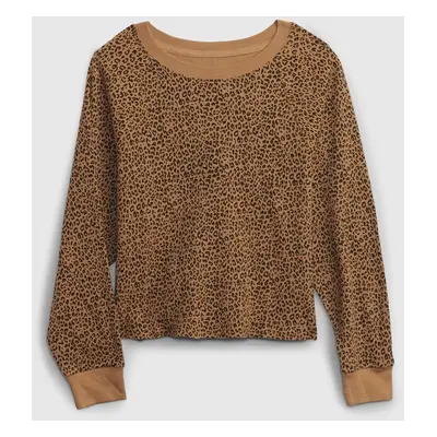 GAP Kids T-shirt with leopard pattern - Girls