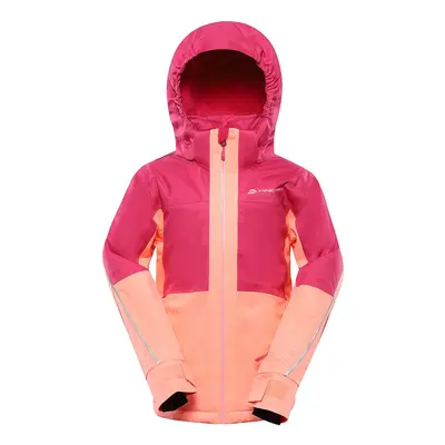 Children's ski jacket with ptx membrane ALPINE PRO REAMO cabaret