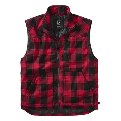 Wooden vest red/black