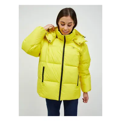 Yellow Womens Oversize Down Jacket Calvin Klein Jeans - Women