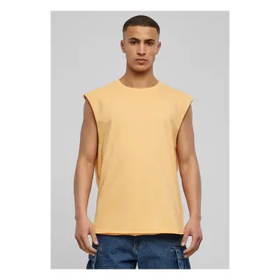 Sleeveless T-shirt with open brim