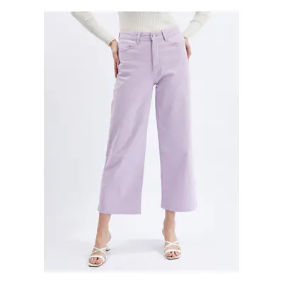 Orsay Light Purple Women Shortened Flared Fit Jeans - Women