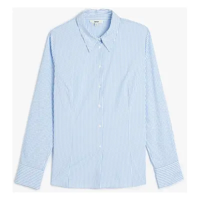 Koton Blue Striped Women's Shirt