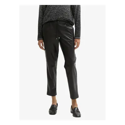 Black women's faux leather trousers Tom Tailor - Women's