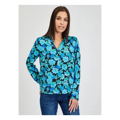 Orsay Blue Ladies Floral Blouse - Women