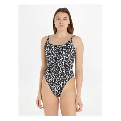 Calvin Klein Underwear Black Women's One-Piece Patterned Swimsuit - Women