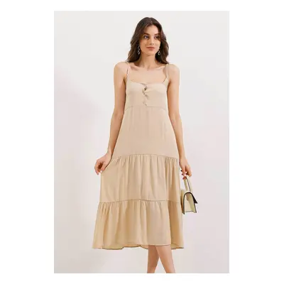 Bigdart Strappy Midi Dress - Cream