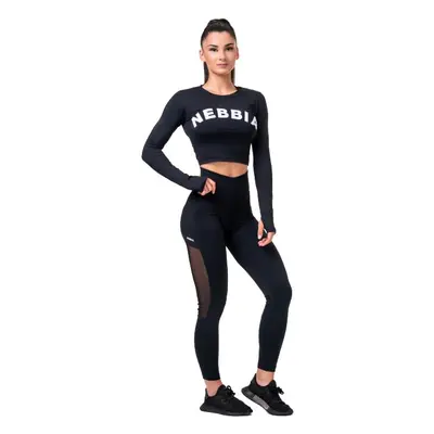 Women's Leggings Nebbia Mesh leggings high waist black