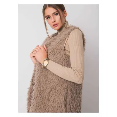 Női mellény Fashionhunters Fur detailed