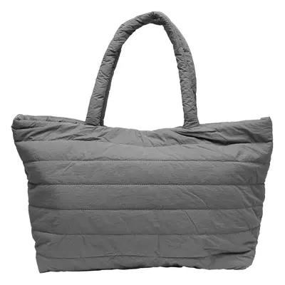 Padded Tote Handbag Grey