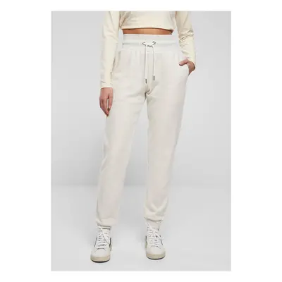 Melange Sweat High Waisted Women's Trousers Light Grey