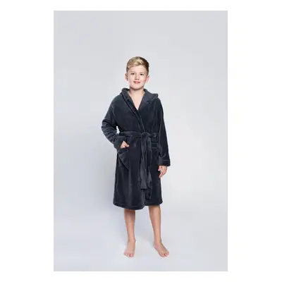 Boys' Long Sleeve Bathrobe Mimas - graphite