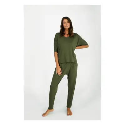 Women's Paramo set, short sleeves, long legs - khaki