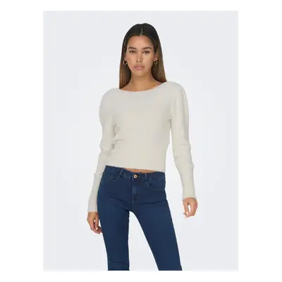 Cream women's sweater ONLY Ella - Women