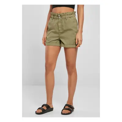 Women's Paperbag Shorts in Khaki