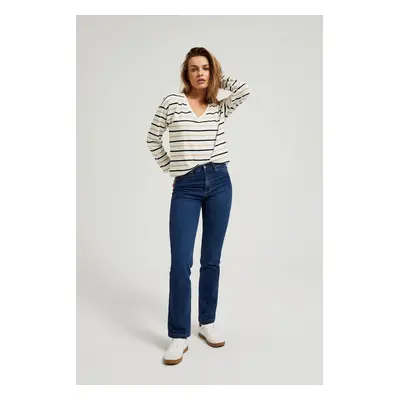 Women's jeans with straight legs MOODO - blue