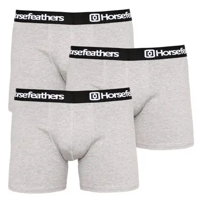 3PACK férfi #39;s boxer Horsefeathers Dinasztia Heather Gray (AM067C)