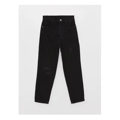 LC Waikiki Lcwk Ripped Detailed Girl's Mom Jean Trousers