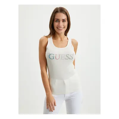 Women's cream tank top Guess - Women's