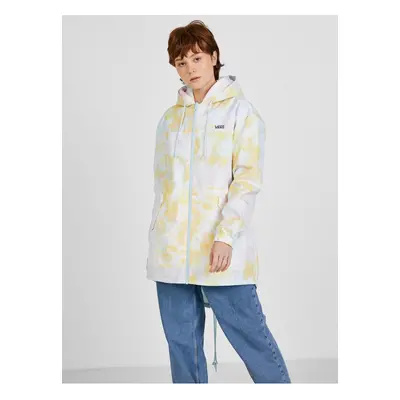 Yellow-White Women's Patterned Reversible Lightweight Hooded Jacket VANS - Women