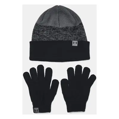 Under Armour Beanie & Glove Combo-BLK - Boys