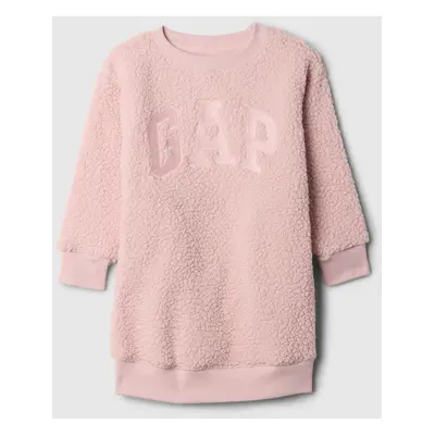 GAP Baby sherpa sweatshirt dress with logo - Girls