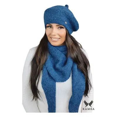 Női szett Kamea Kamea_Set_Beret&Scarf_K.22.210.12_Navy_Blue