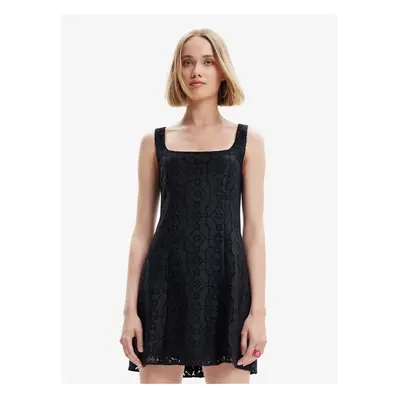 Black Ladies Lace Dress Desigual Newcastle - Women