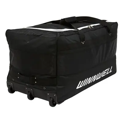 WinnWell Wheel Bag Goalie Black Senior Wheelie Goalie