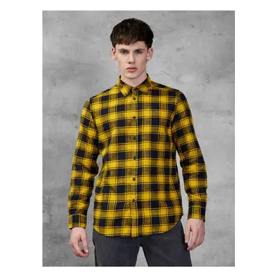 Yellow Men's Plaid Shirt Diesel - Men's