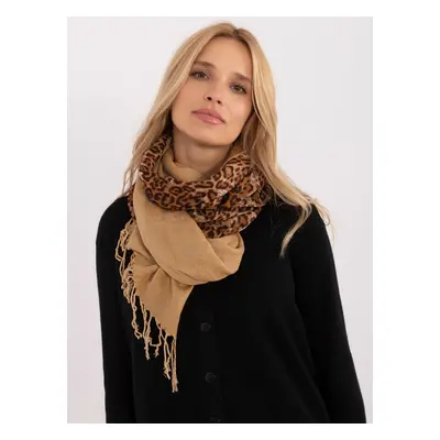 Brown leopard scarf