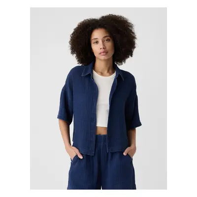 GAP Linen Crop Shirt - Women