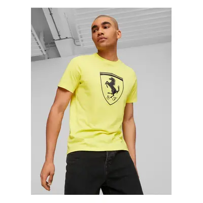 Yellow Mens T-Shirt Puma Ferrari Race - Men