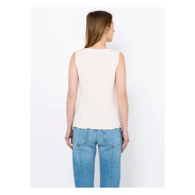 Cream top with trim CAMAIEU - Women