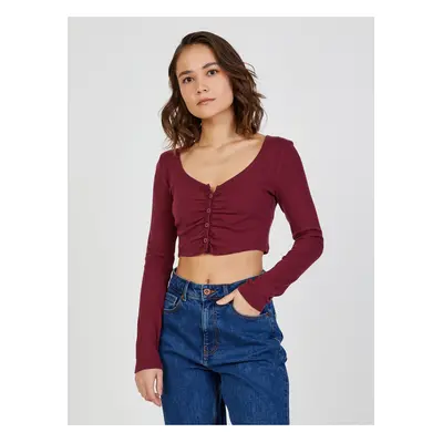 Wine crop top TALLY WEiJL - Women