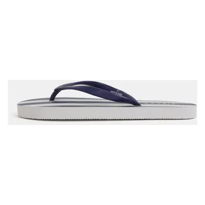 White and Blue Striped Flip-Flops Pieces Blair - Women