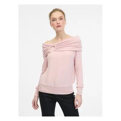 Light pink women's long-sleeved T-shirt ORSAY - Women's