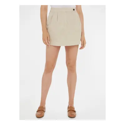 Beige Ladies Mini Skirt Tommy Hilfiger - Women