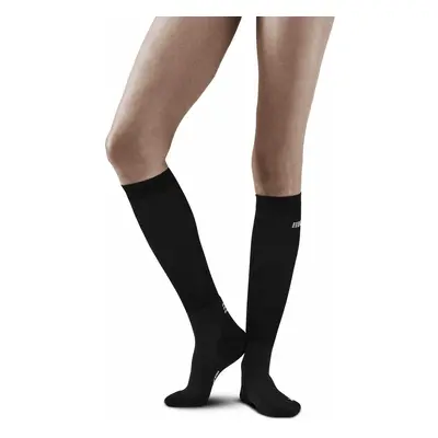 Women's compression knee-high socks CEP RECOVERY Black/Black