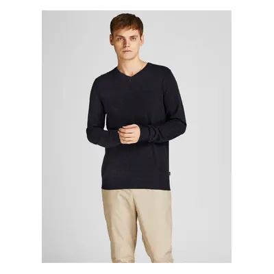 Black basic sweater Jack & Jones Emil - Men