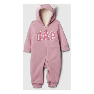 GAP Baby sherpa jumpsuit with logo - Girls