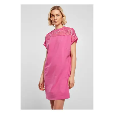 Women's dress with pink lace