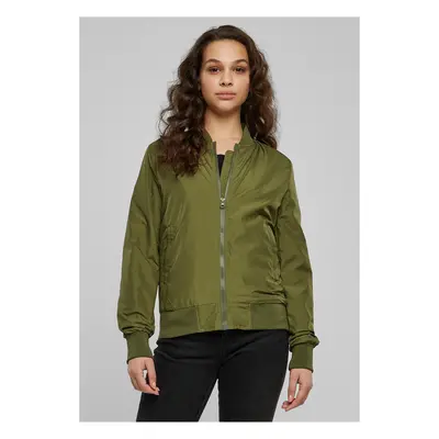 Women's Light Bomber Jacket - Olive