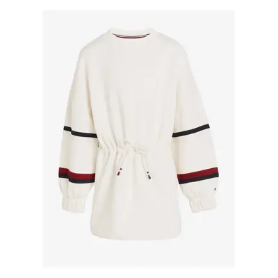 White Girls' Sweatshirt Dress Tommy Hilfiger - Girls