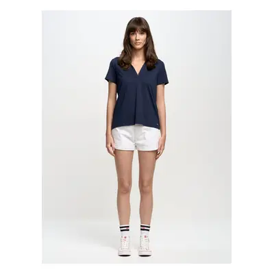 Big Star Woman's Polo T-shirt 403 Navy Blue