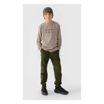 Boys Jogger alkalmi nadrág sima 4F khaki 4FJWMM00TTR