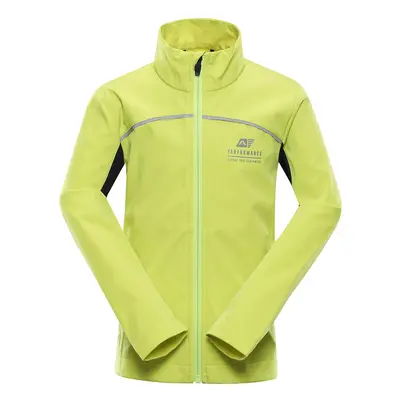 Children's softshell jacket with membrane ALPINE PRO GEROCO sulphur spring