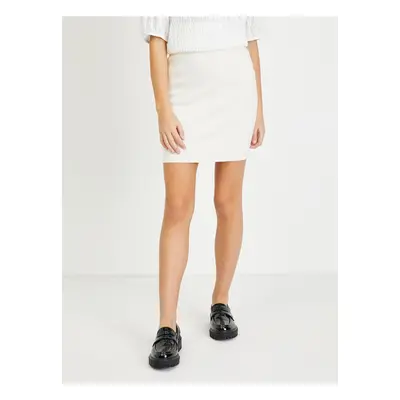 Cream pencil skirt VERO MODA Nancy - Ladies